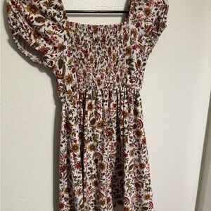 Floral Smocked Mini Dress